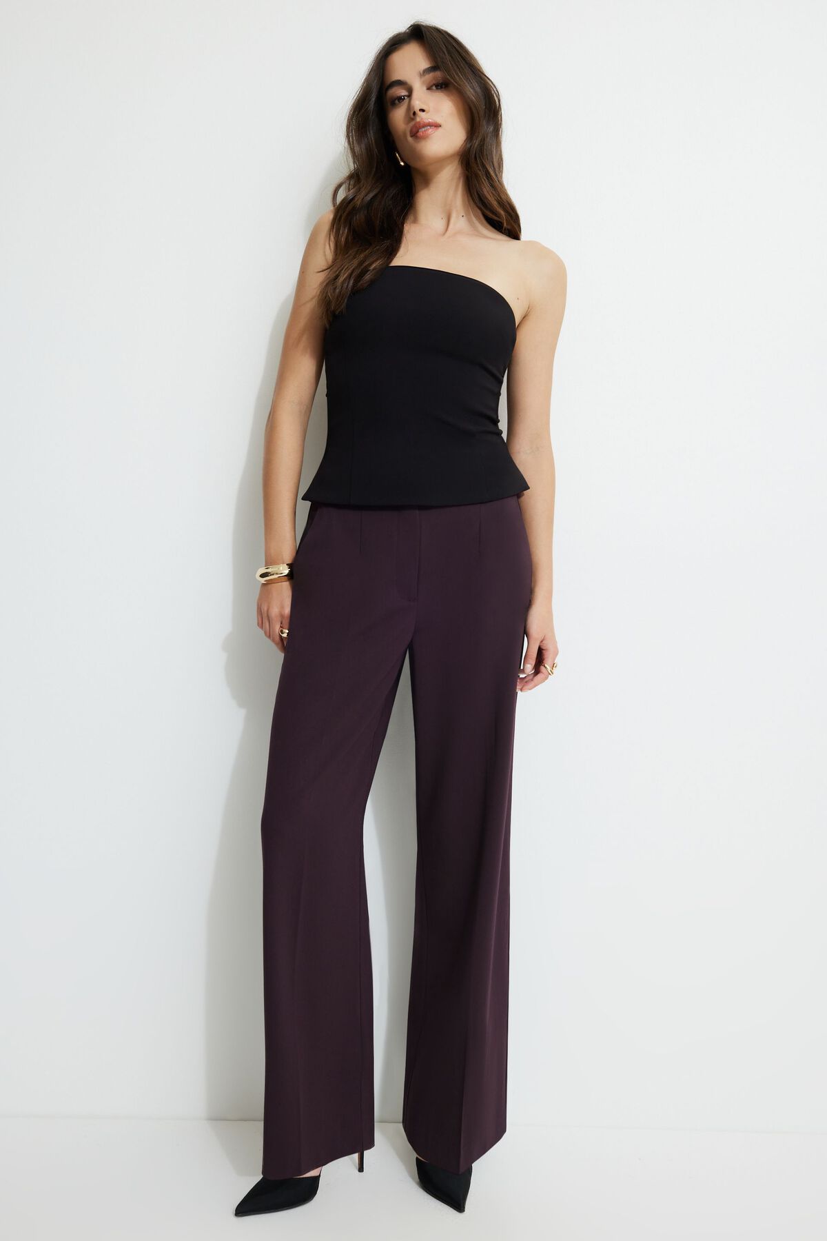 dynamite Pantalon Yasmin à jambe droite