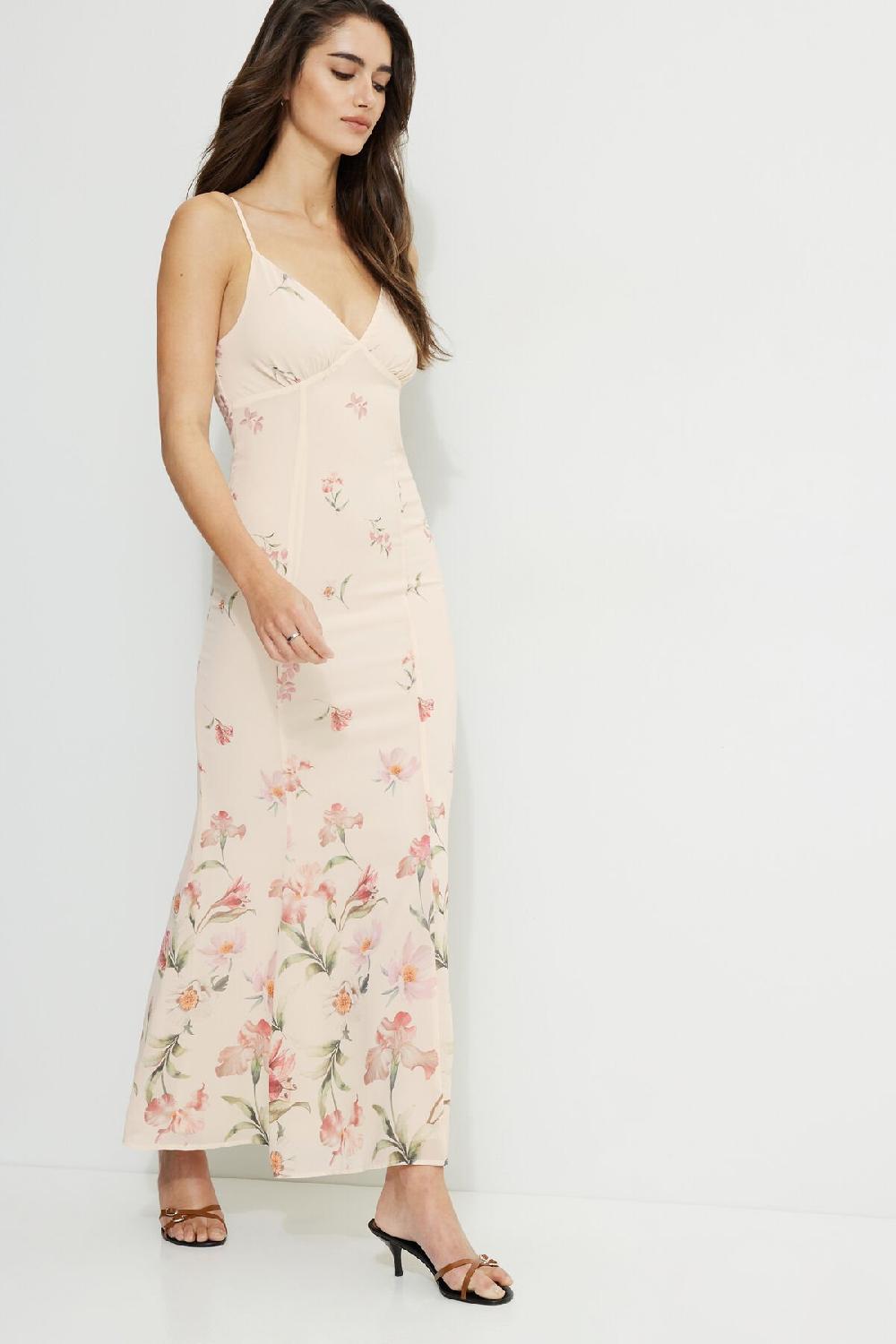 Dynamite Robe Maxi à Buste Empire Sage