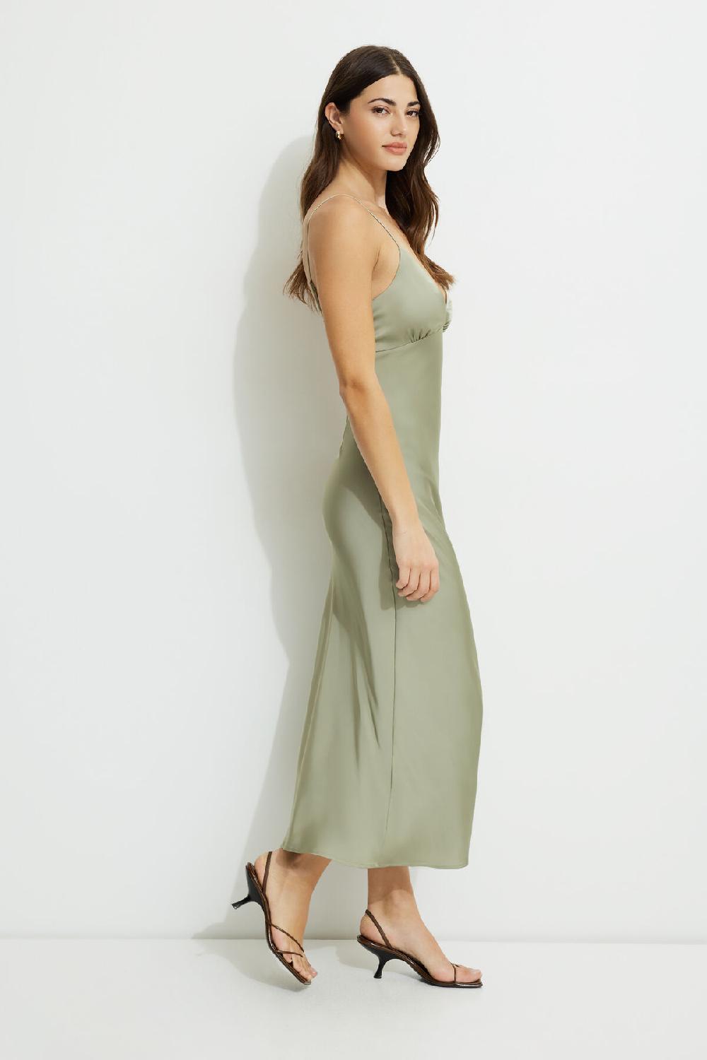 Dynamite Robe Maxi à Enfiler à Buste Empire Sage