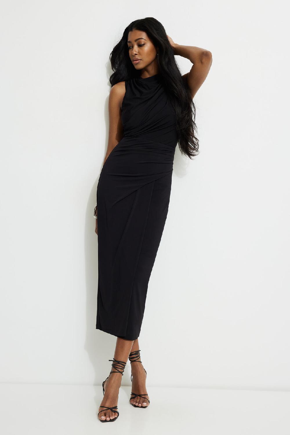 Dynamite Robe Maxi Drapée Sculptée