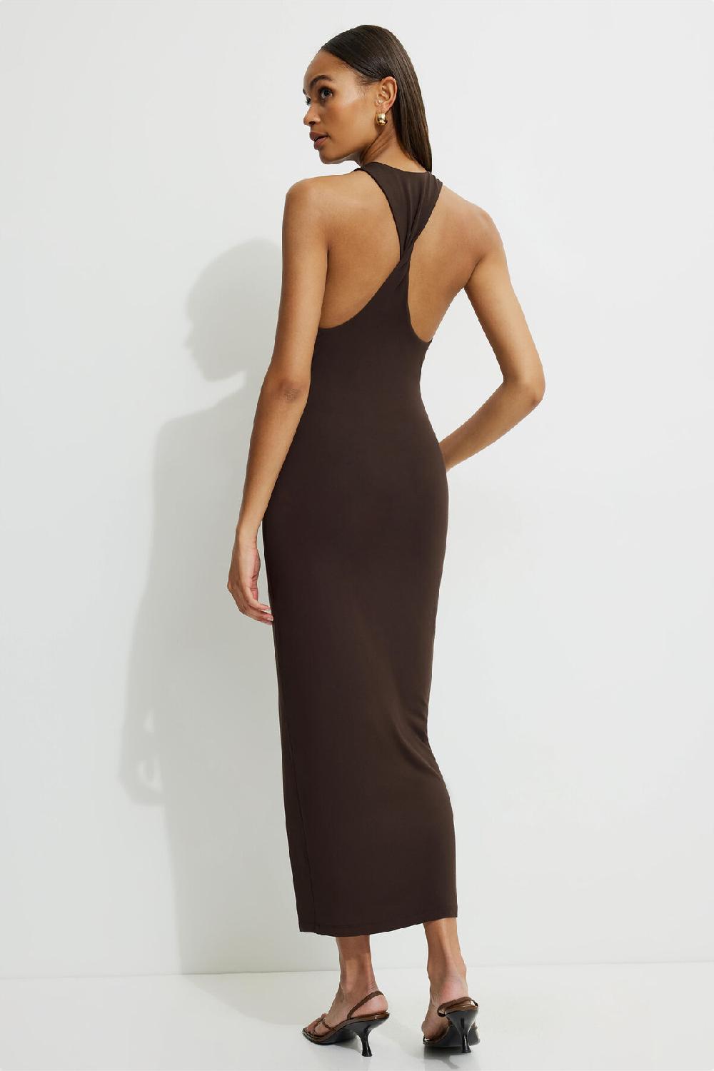 Dynamite Robe Maxi En Jersey à Dos Nageur Torsadé