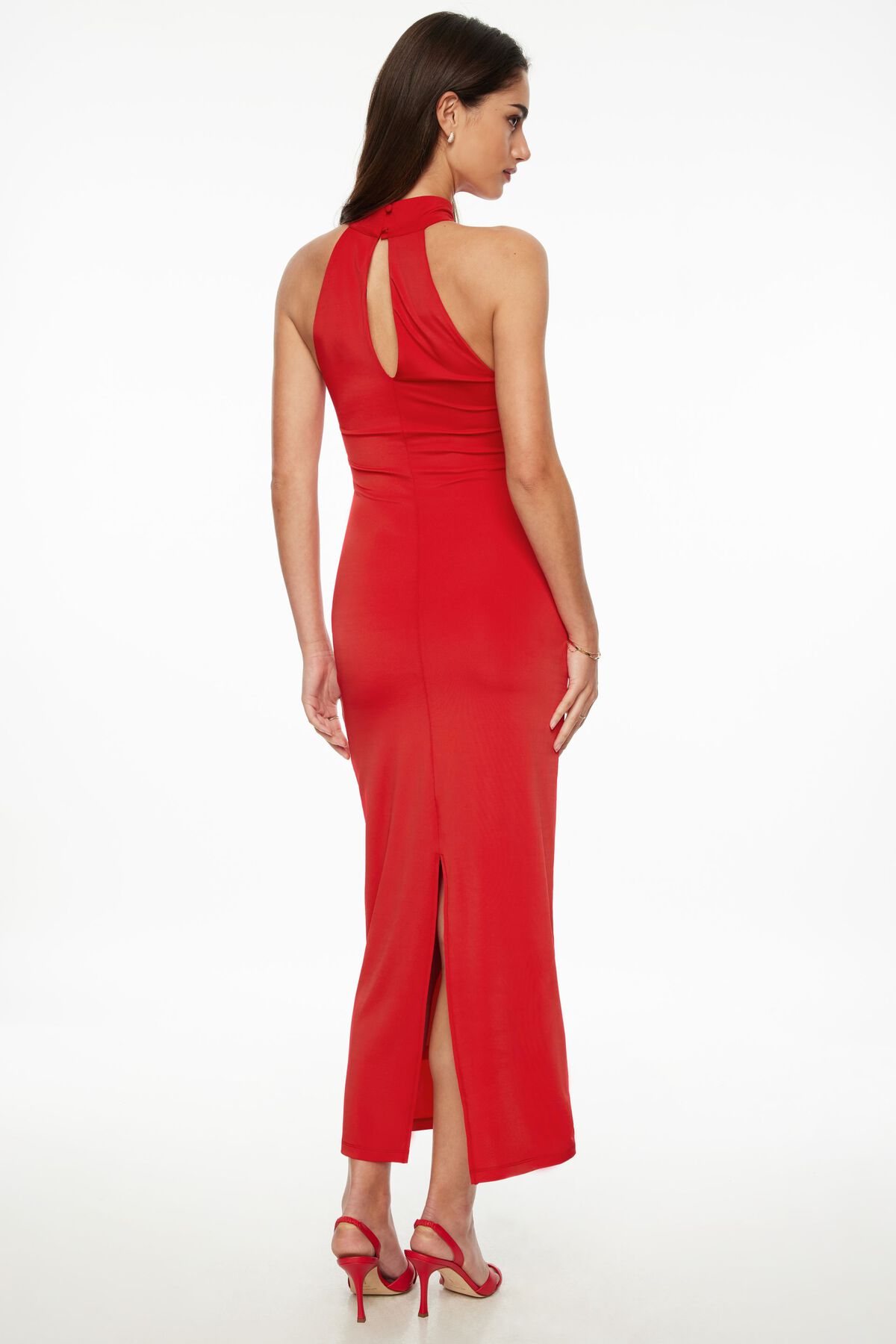 Dynamite Robe Maxi Moulante à Col Licou