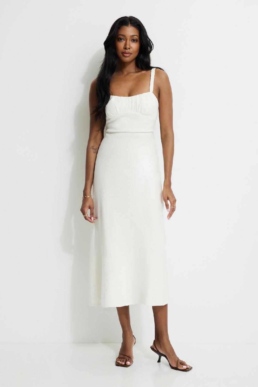 dynamite Robe midi à dos ouvert