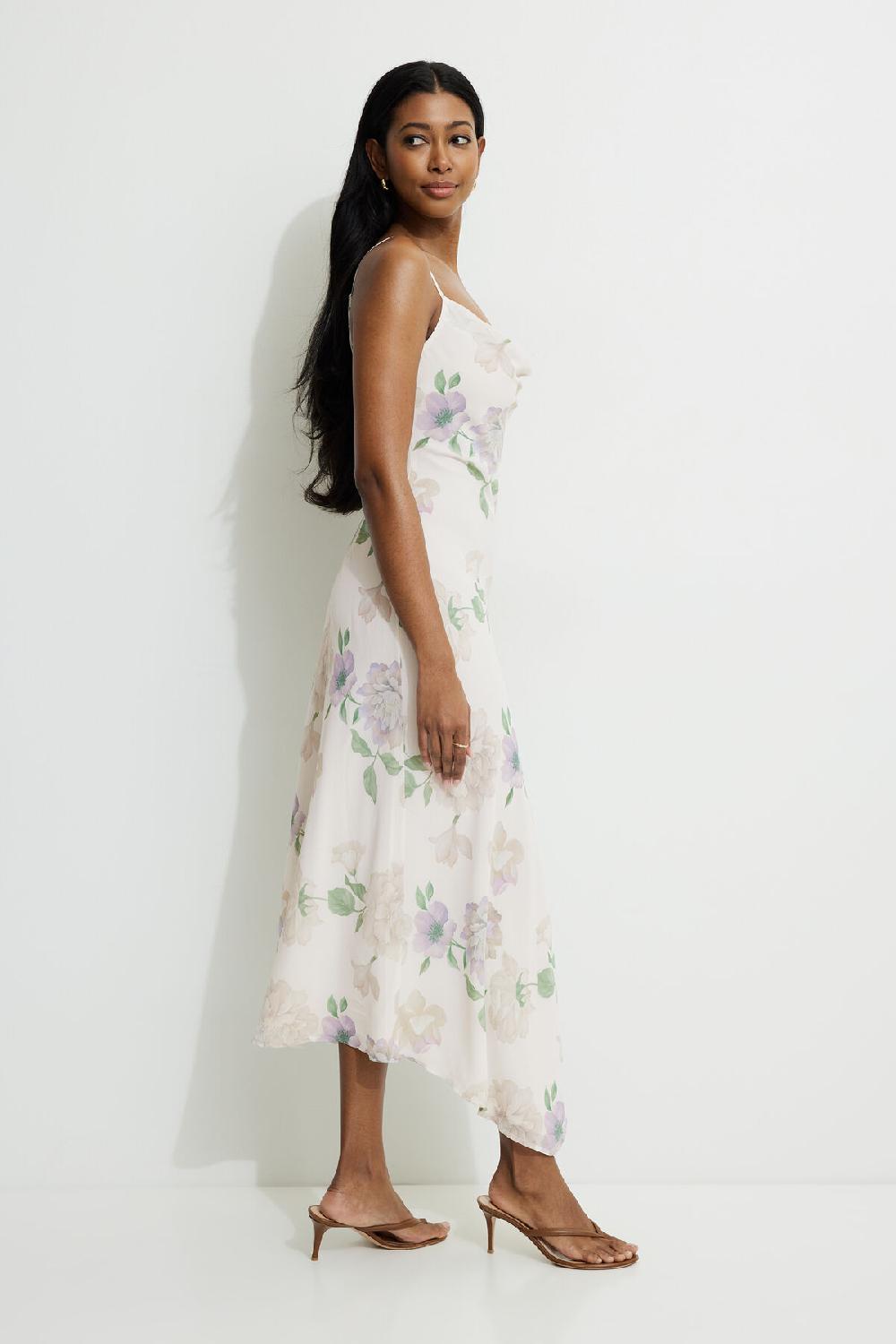 Dynamite Robe Nuisette Maxi Asymétrique Celeste