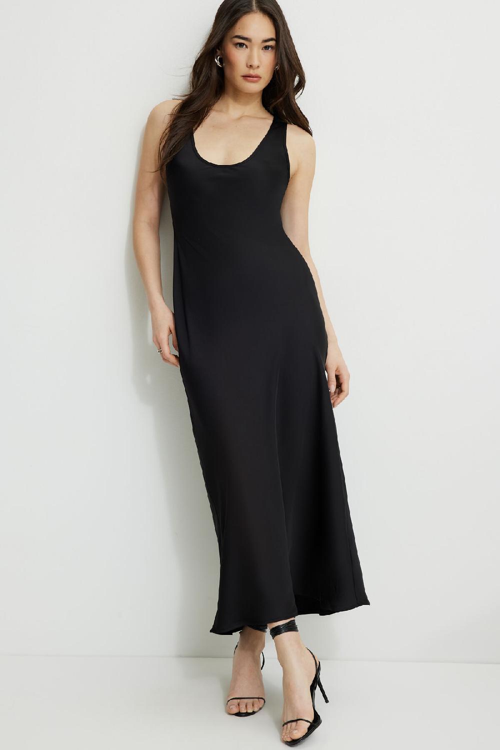 Dynamite Robe Nuisette Maxi En Satin Roux