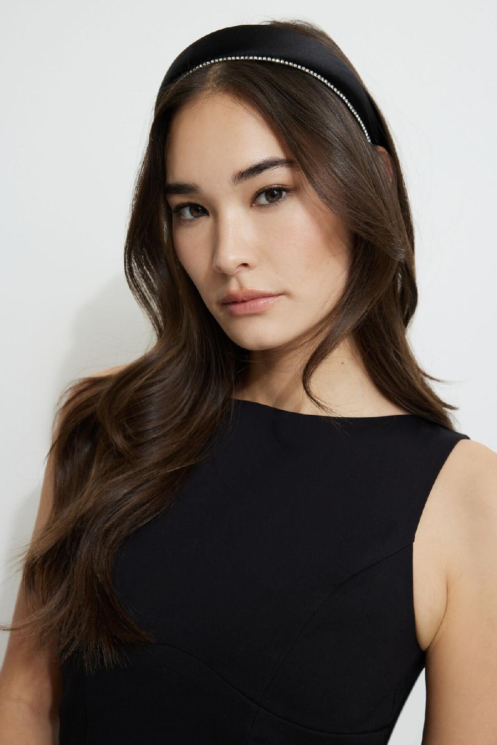 dynamite Serre tête à pierreries en satin