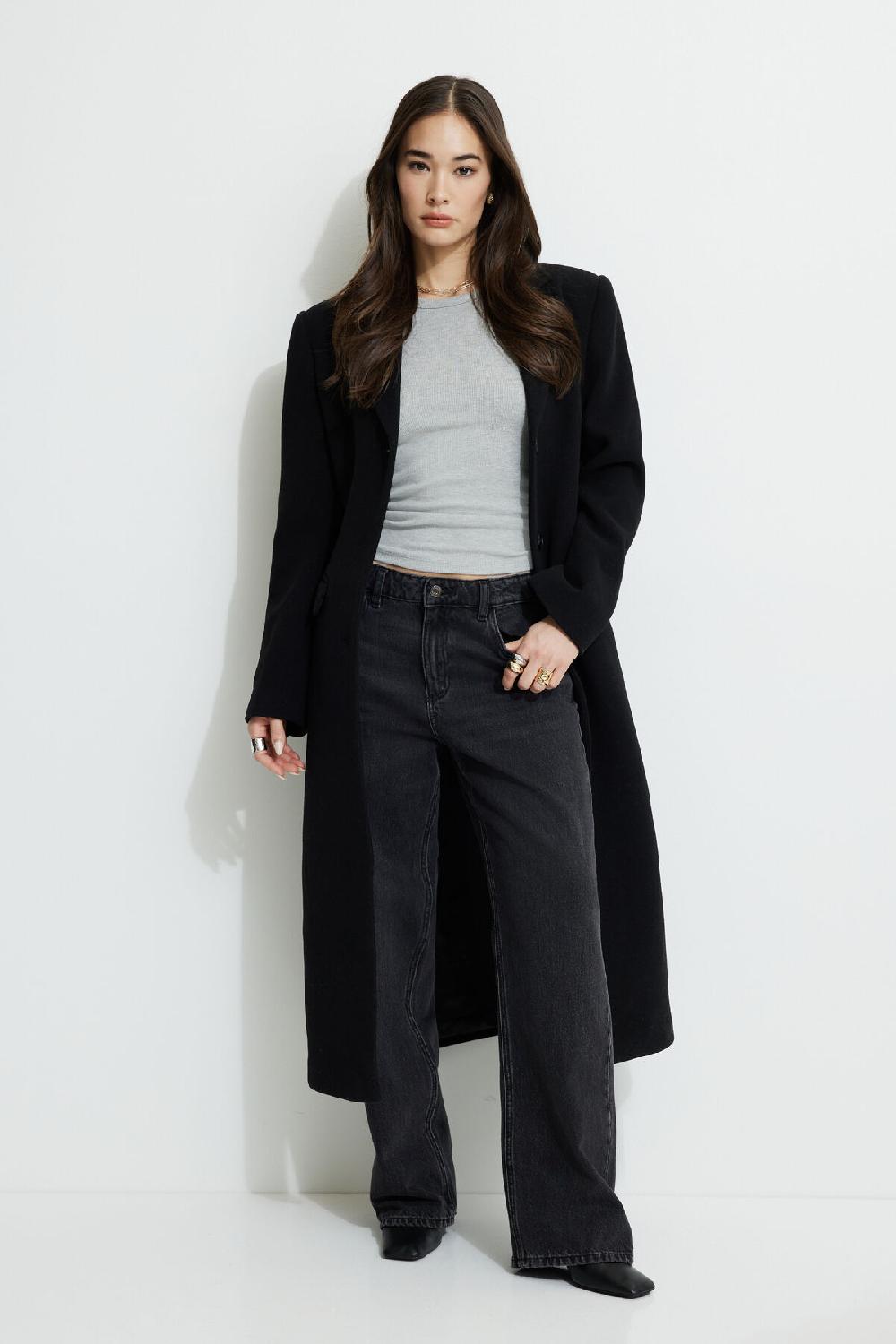 Dynamite T Shirt Côtelé à Col Rond Olive