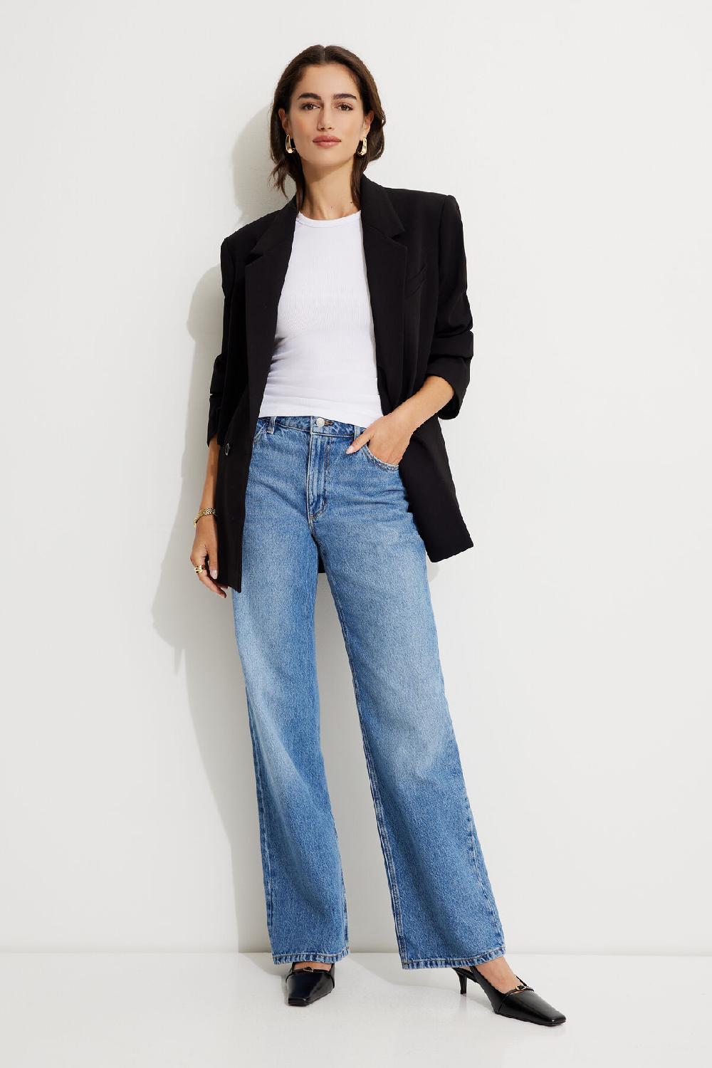 Dynamite T Shirt Côtelé à Col Rond Olive