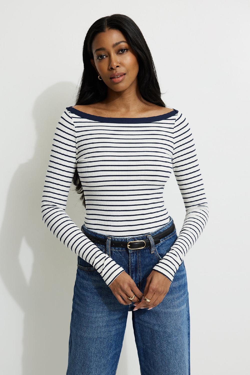 dynamite T shirt côtelé à manches longues