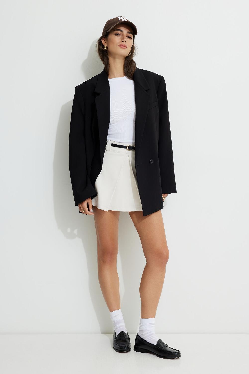 Dynamite T Shirt Côtelé à Manches Trois Quarts