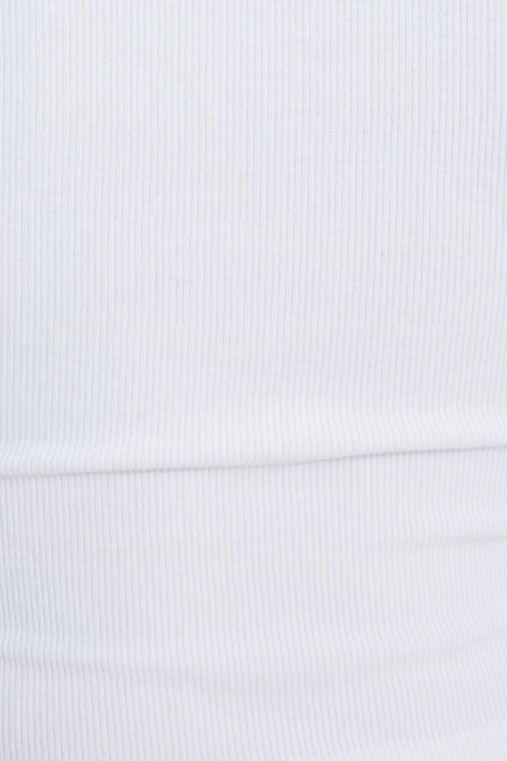 Dynamite T Shirt Côtelé à Manches Trois Quarts