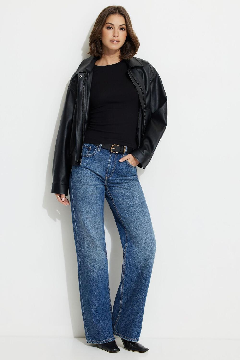 Dynamite T Shirt Côtelée à Manches Longues Tedi