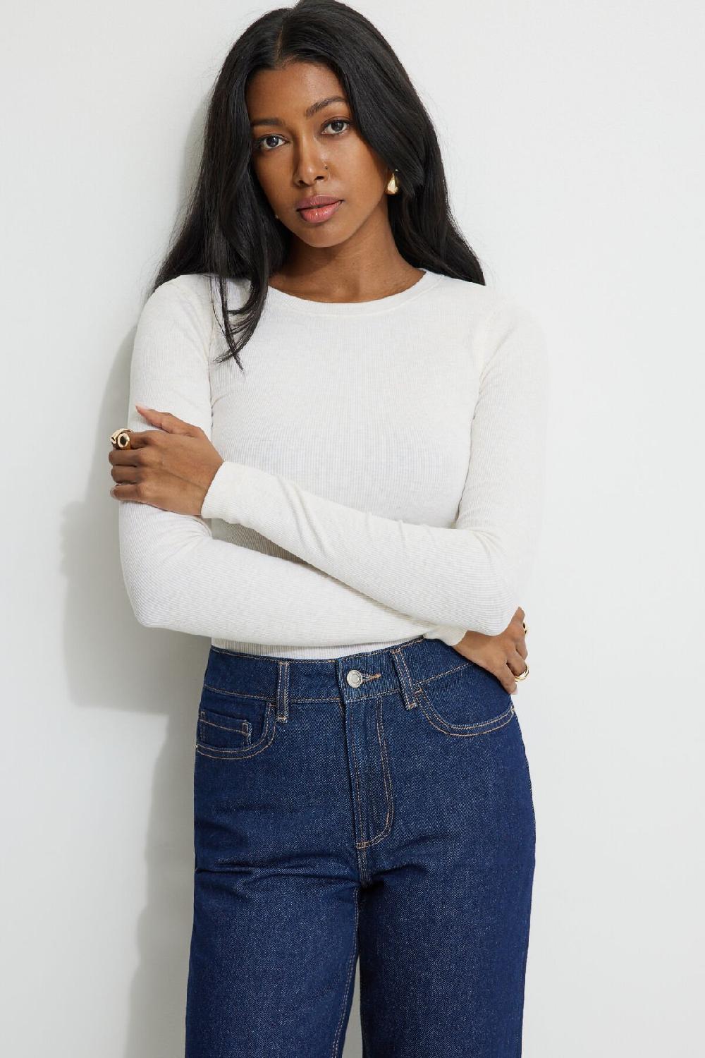 dynamite T shirt côtelée à manches longues Tedi