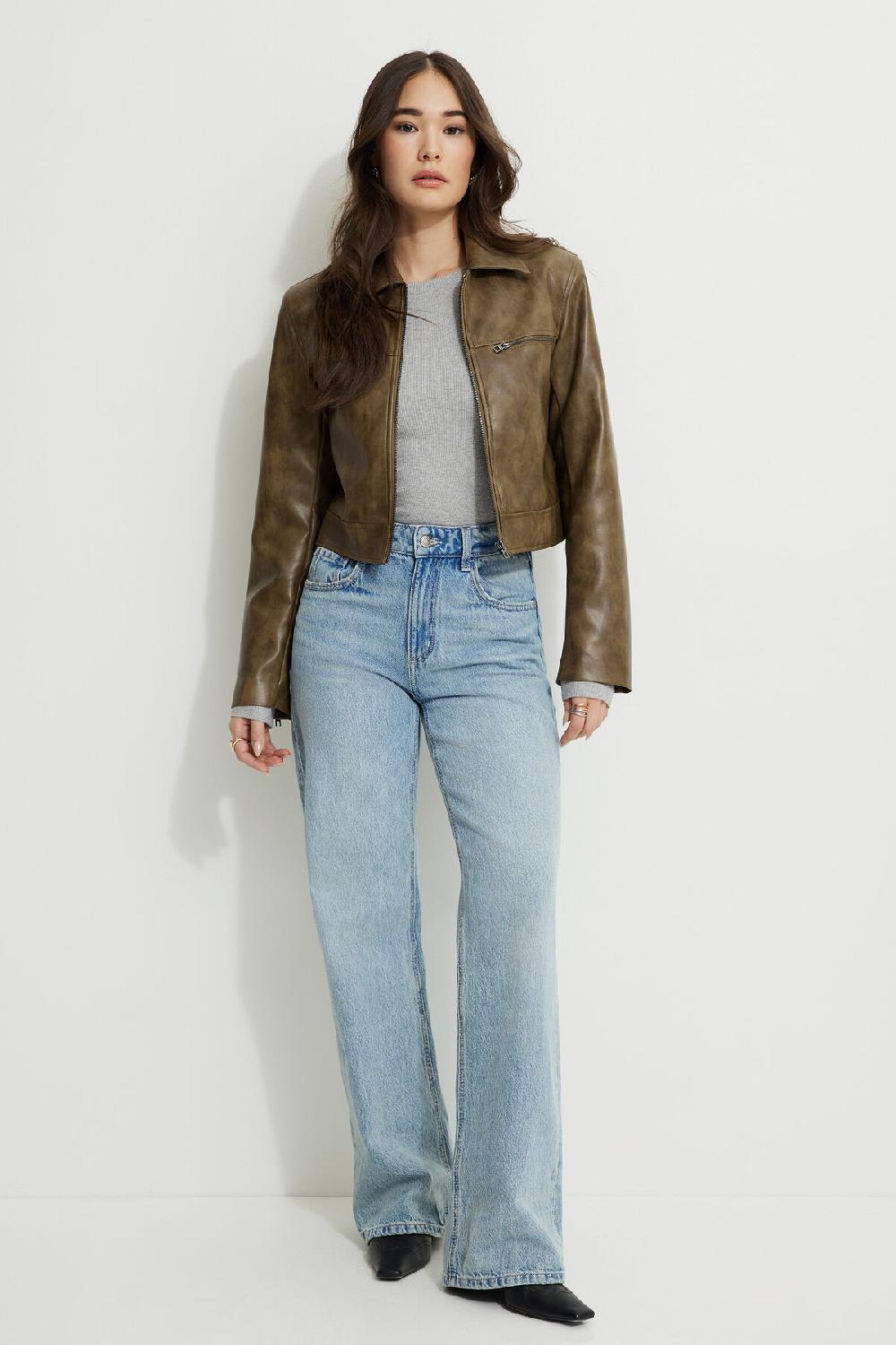 Dynamite T Shirt Côtelée à Manches Longues Tedi