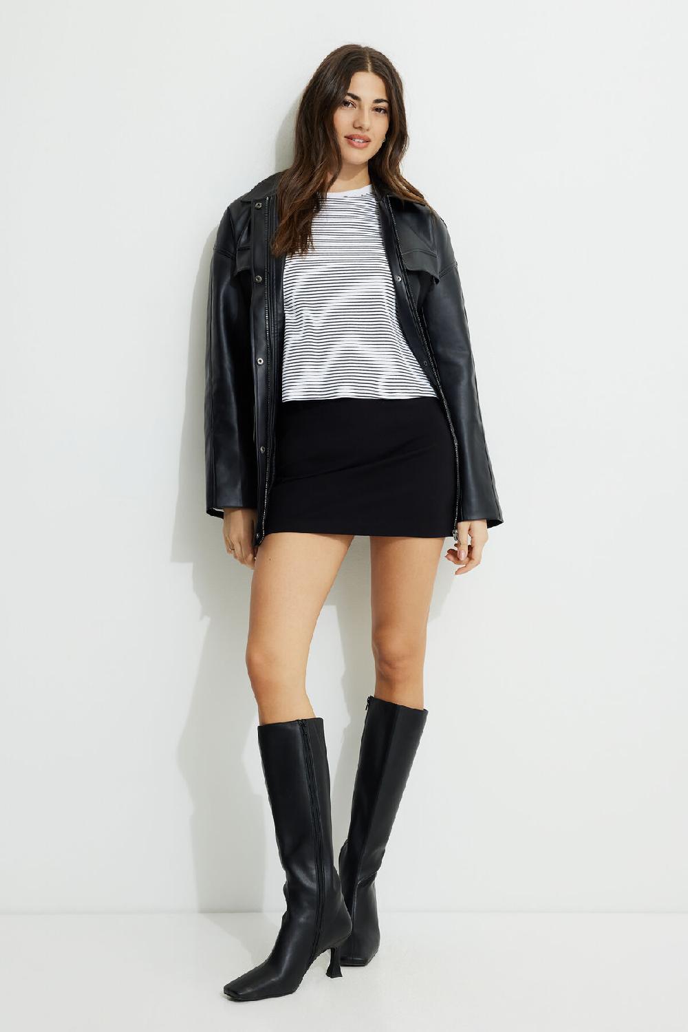 Dynamite T Shirt Rayé à Manches Longues