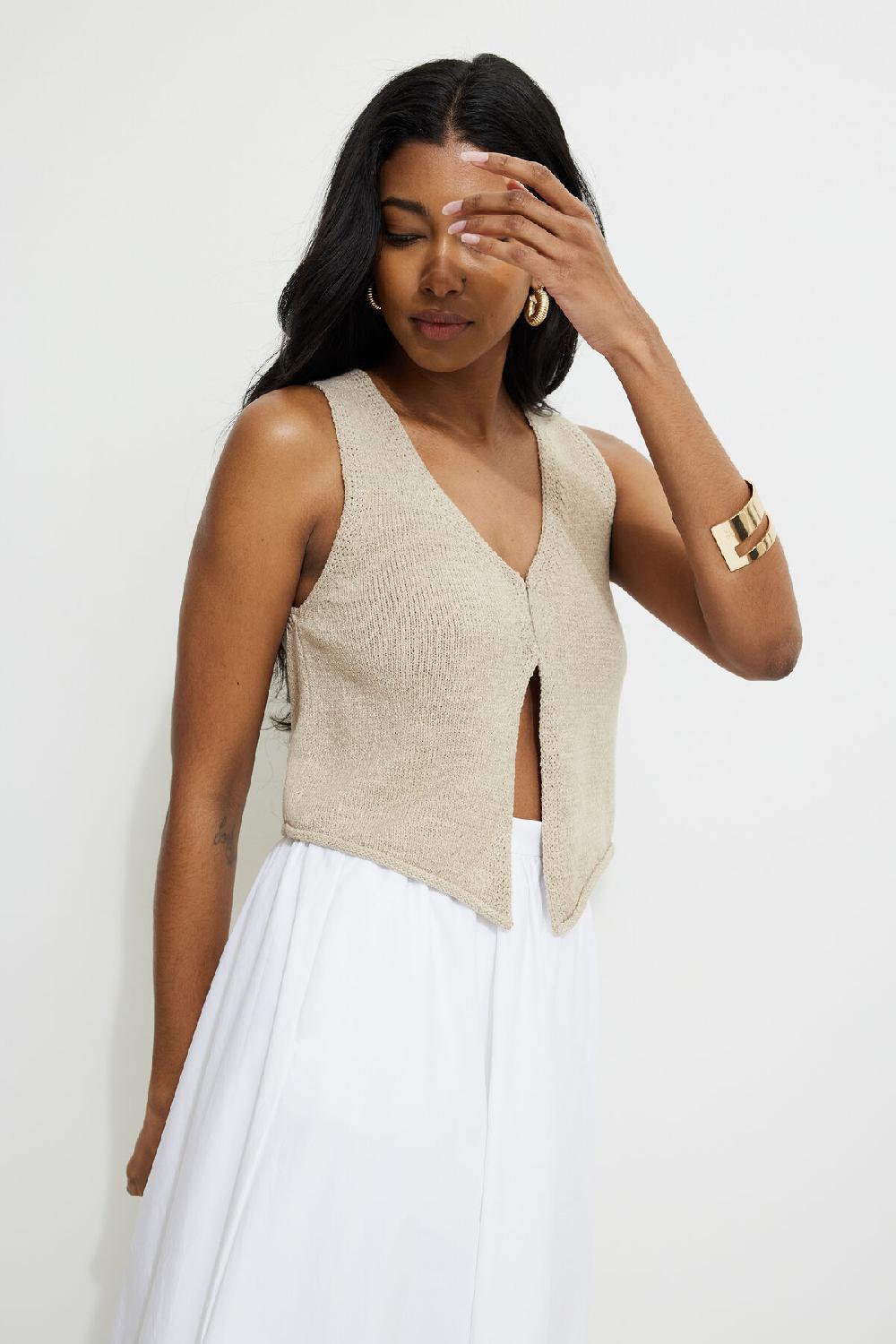 Dynamite Veste En Tricot à Ouverture