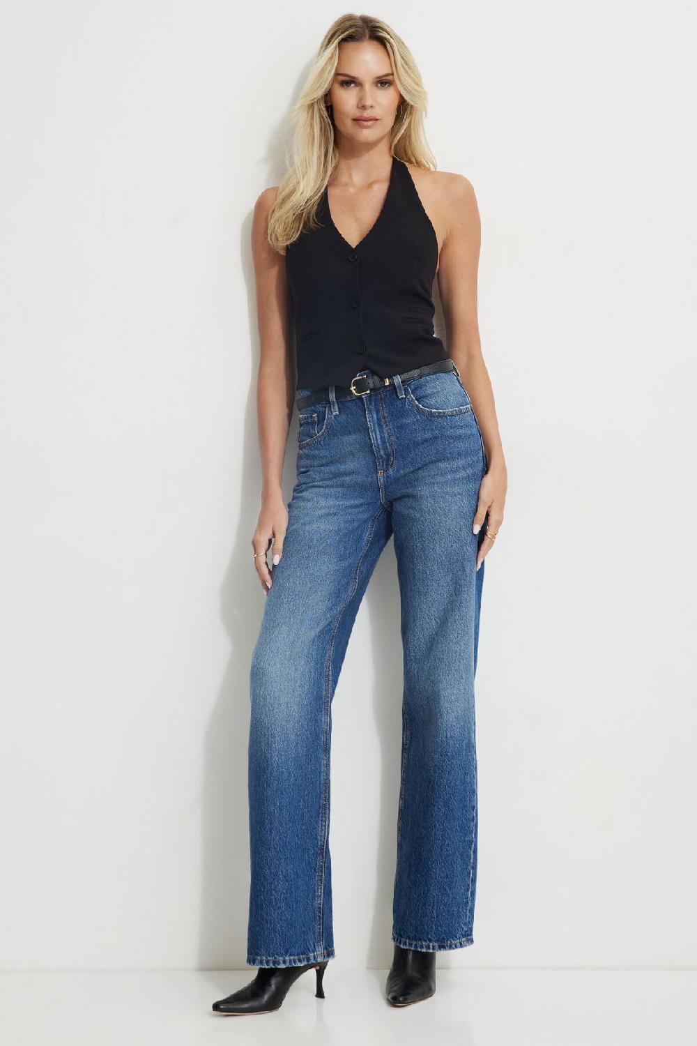 Dynamite Veste Sans Manches à Col Licou Et Boutons