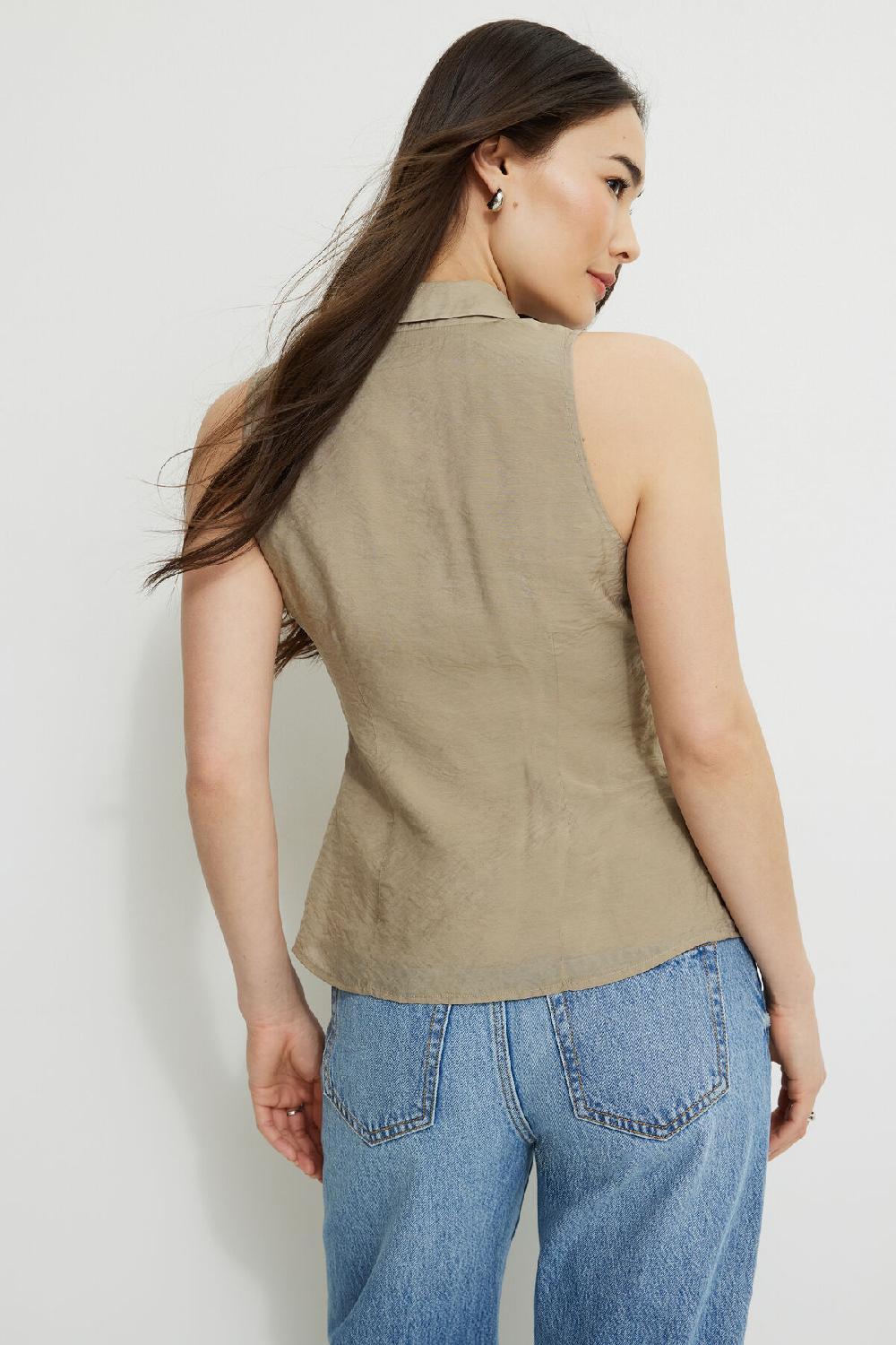 Dynamite Veste Sans Manches Avec Collet