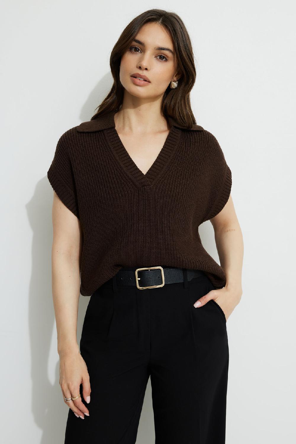 dynamite Veste sans manches en tricot ample