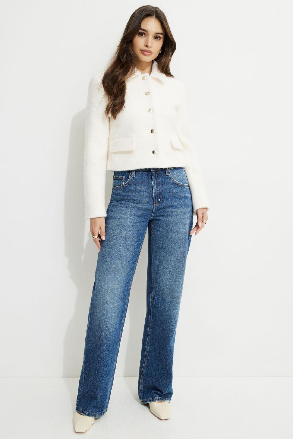 Dynamite Veston Bouclé écourté