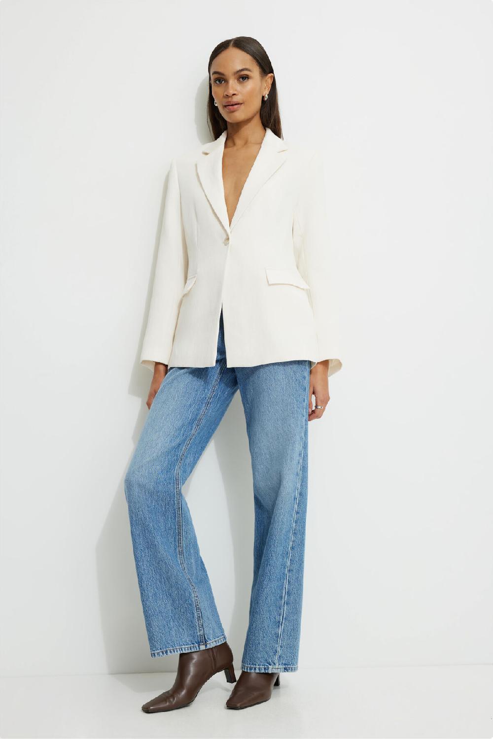 Dynamite Veston Fluide à Coupe Droite