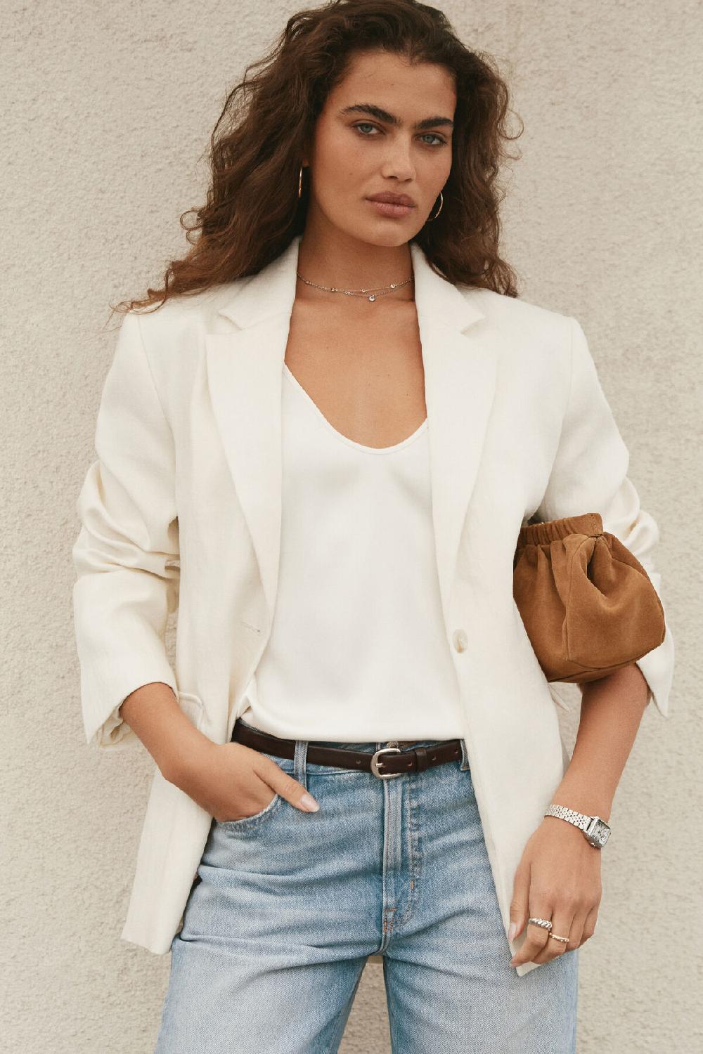 dynamite Veston fluide à coupe droite