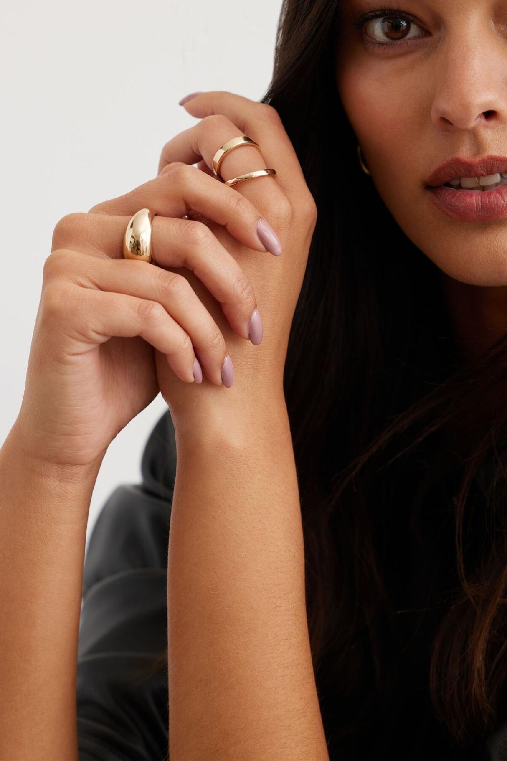 dynamite Ensemble de 6 bagues surdimensionnées et torsadées