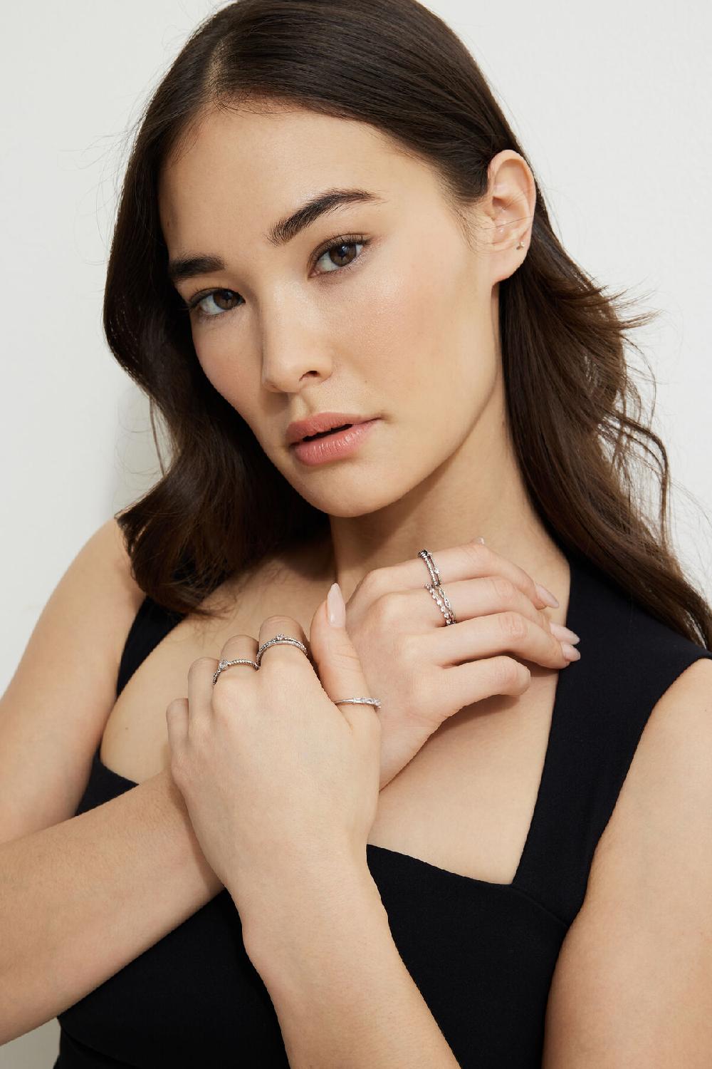 dynamite Ensemble de 9 bagues délicates avec pierres