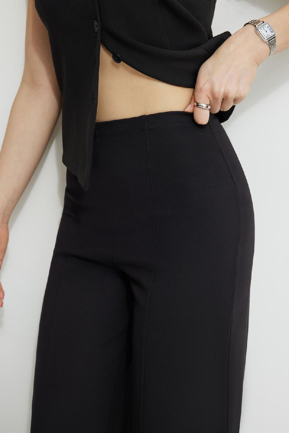 Dynamite Pantalon à Jambe Large En Tricot Point De Rome