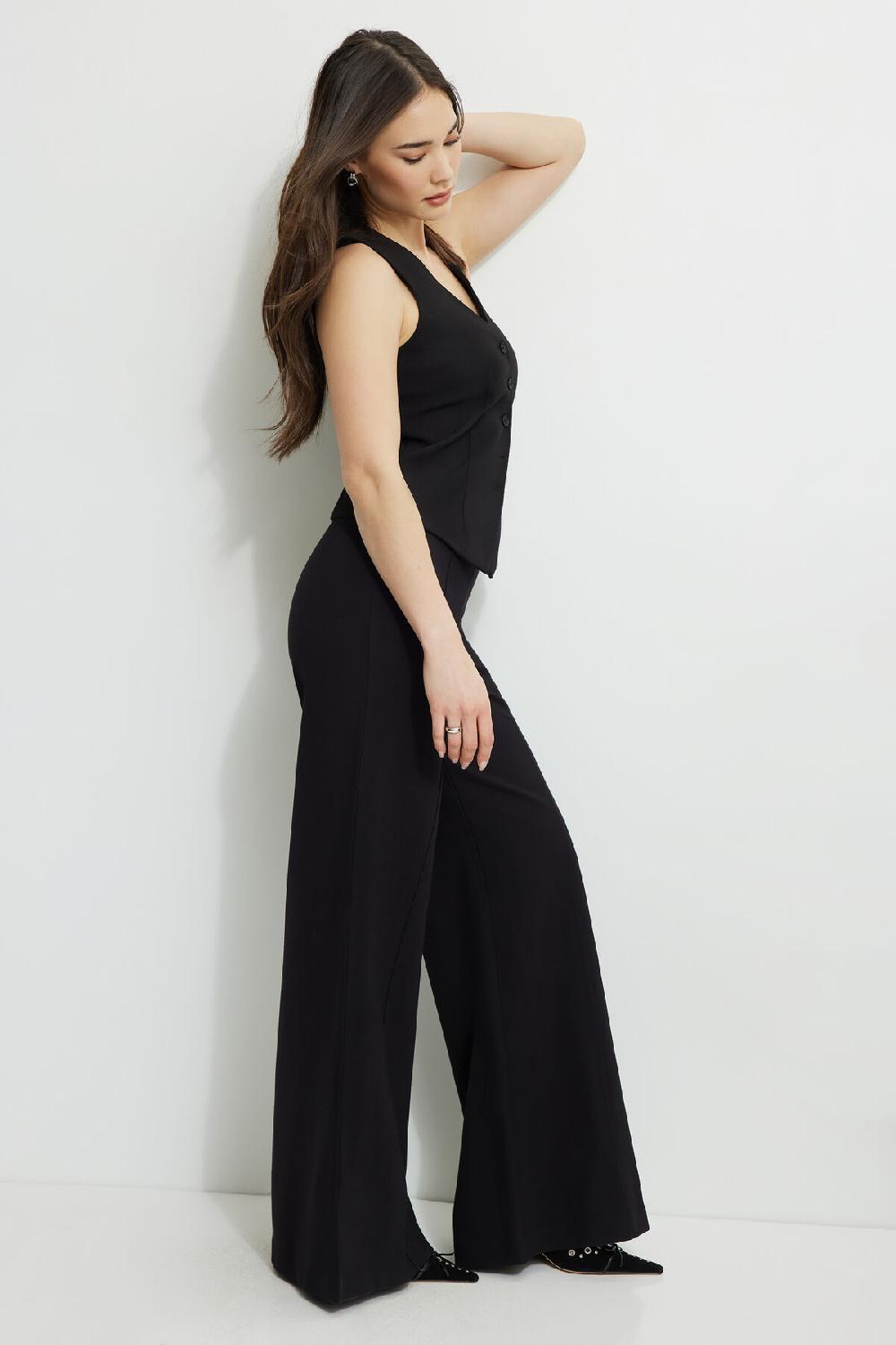 Dynamite Pantalon à Jambe Large En Tricot Point De Rome