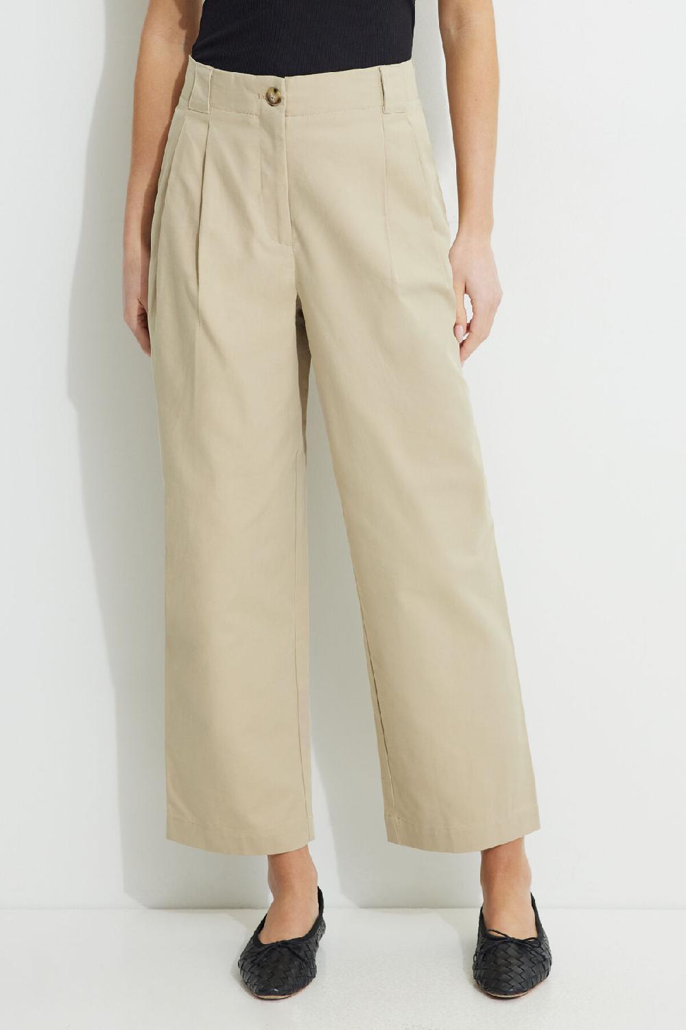 Dynamite Pantalon Droit à La Cheville à Taille Haute