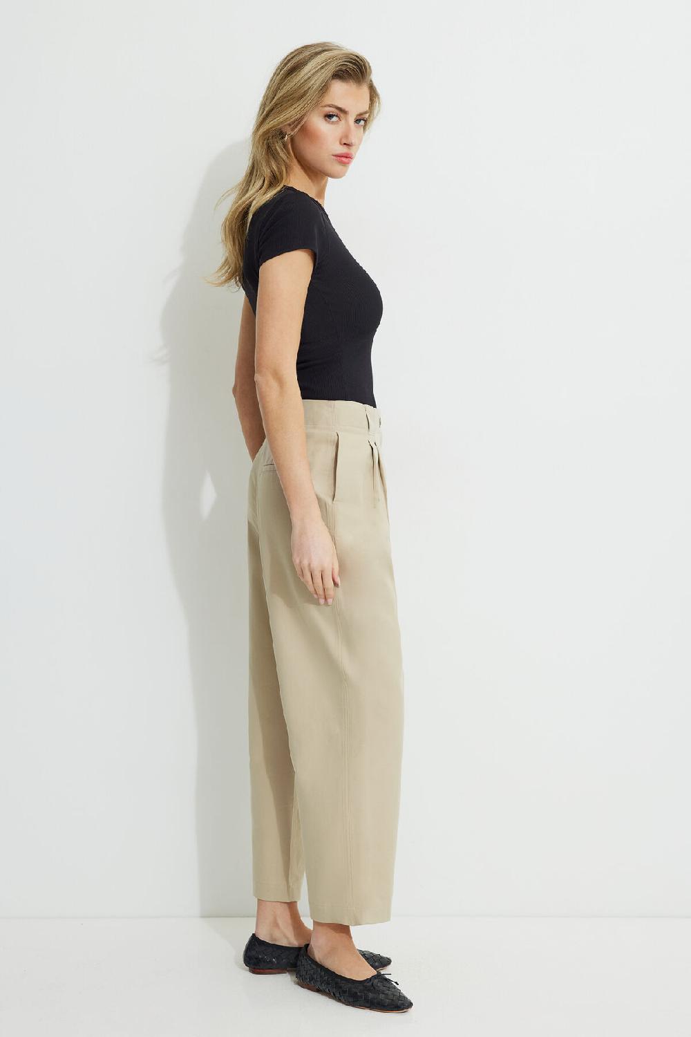 Dynamite Pantalon Droit à La Cheville à Taille Haute