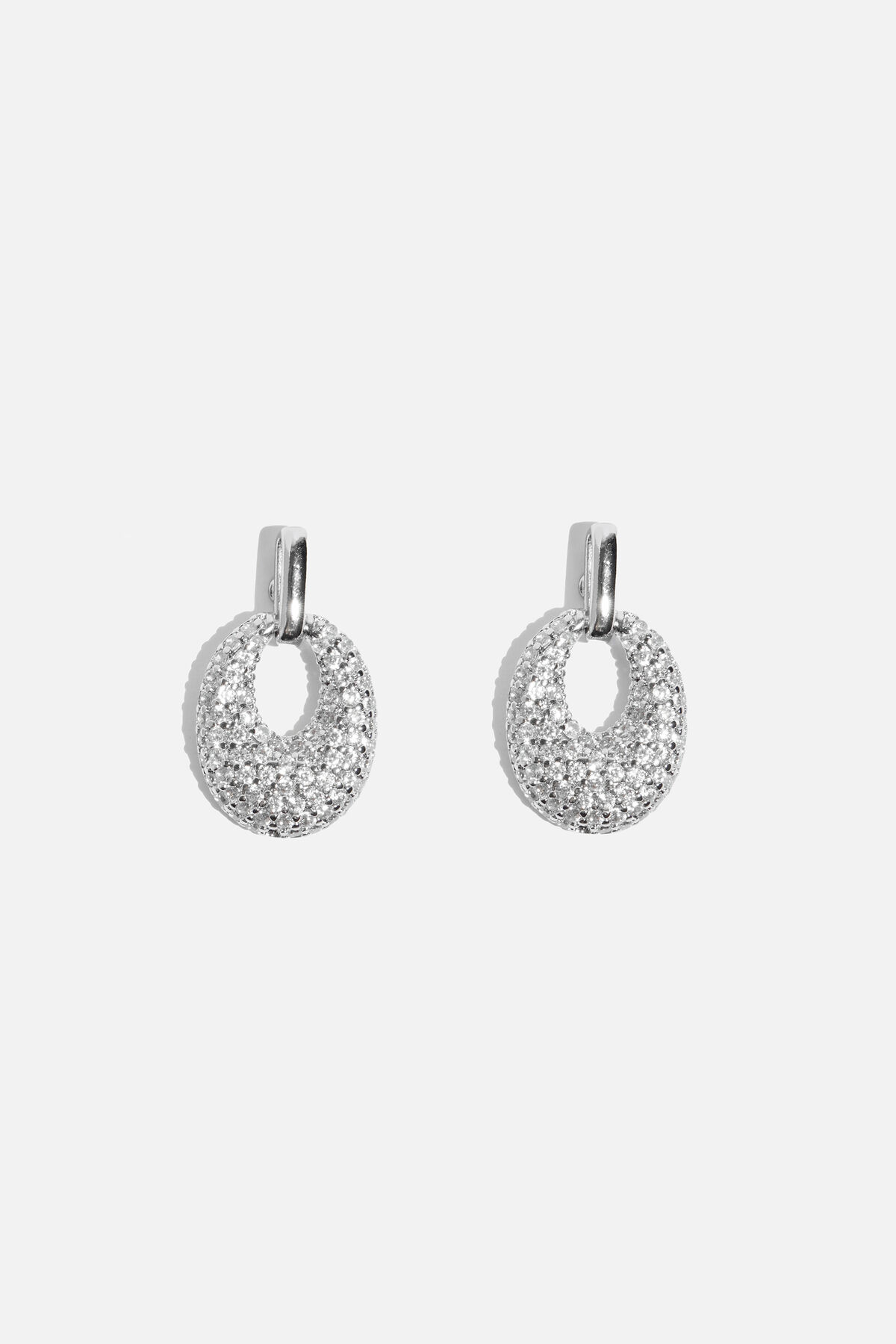 dynamite Petites boucles d’oreilles ornées de pierres style heurtoir