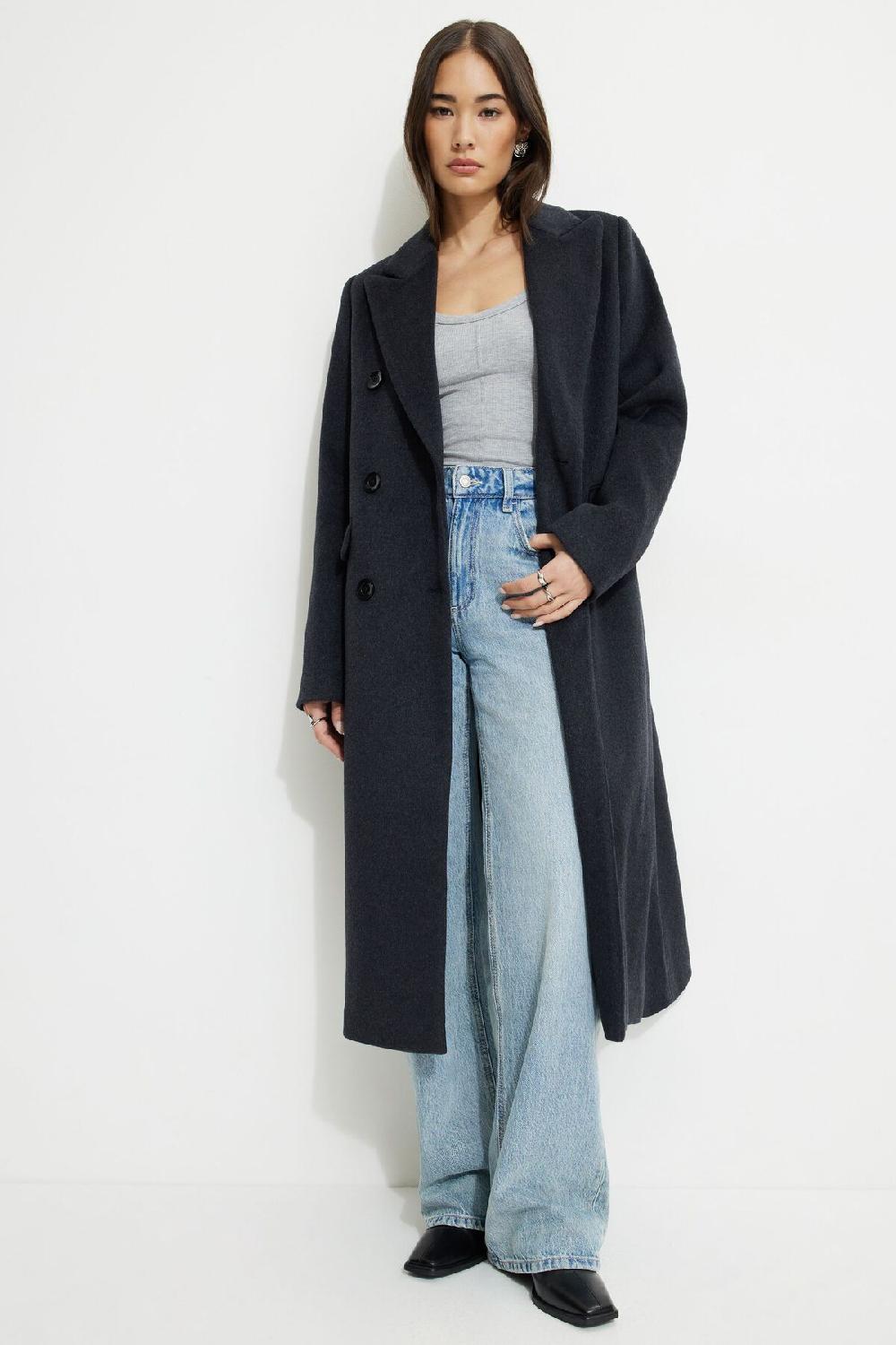 Dynamite T Shirt Côtelé à Col échancré Et à Manches Longues