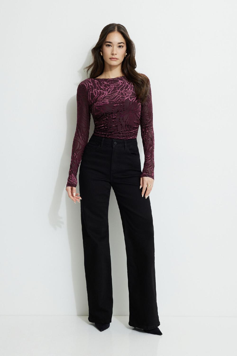 Dynamite T Shirt Stella à Effet Usé Et Manches Longues