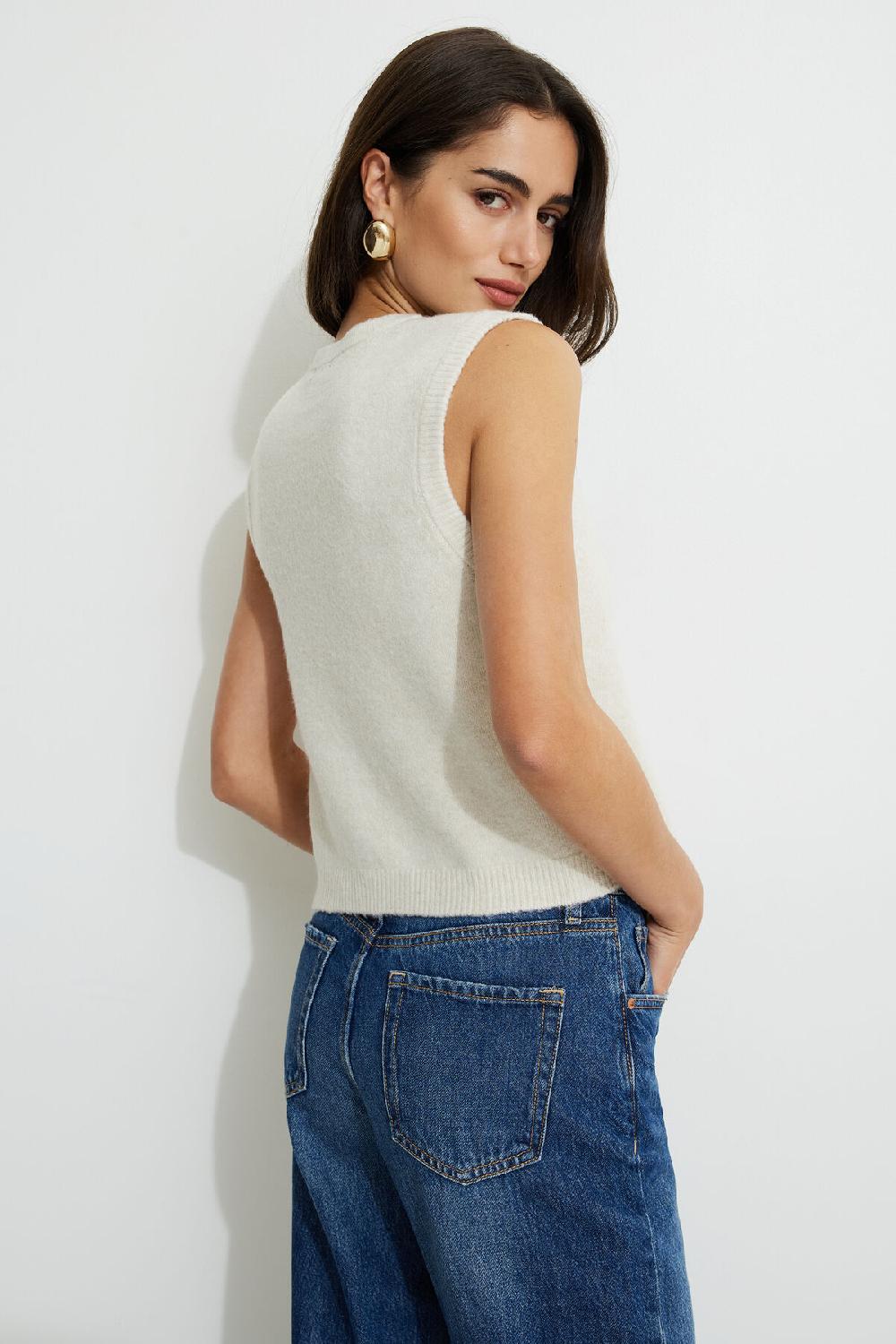 Dynamite Veste Sans Manches à Col Rond Heavenlyarnᴹᶜ