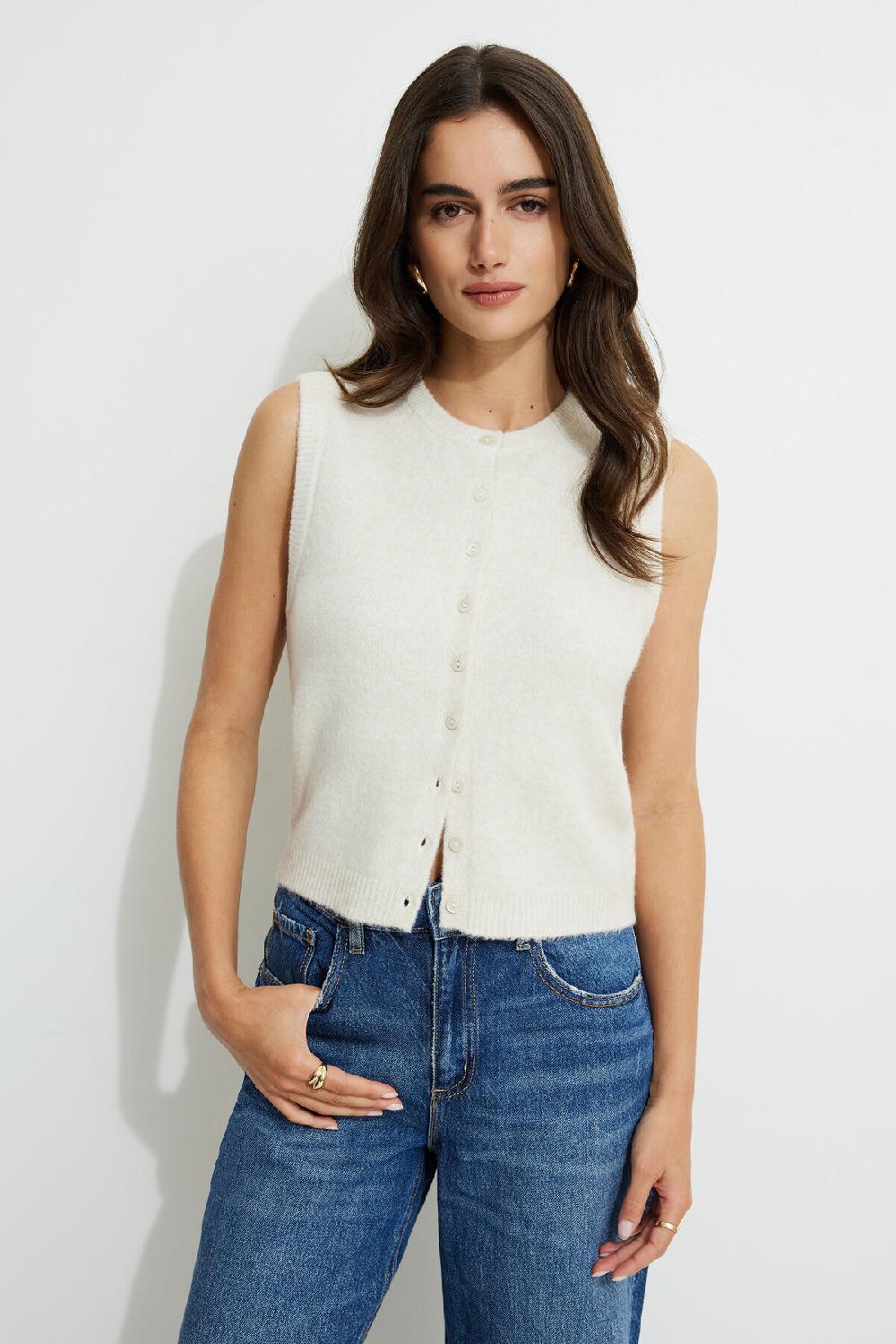 dynamite Veste sans manches à col rond Heavenlyarnᴹᶜ