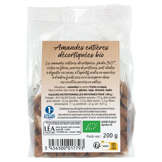 Eau Thermale Jonzac Amandes Entières Décortiquées - Bio