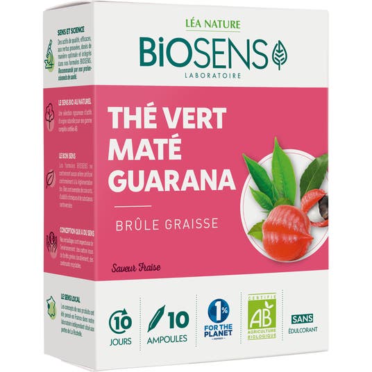 Eau Thermale Jonzac Ampoule Brûle Graisse Thé Vert - Maté - Guarana - Bio