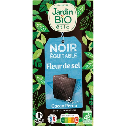 eau thermale jonzac ARRET - Chocolat noir gourmand pointe de fleur de sel - bio