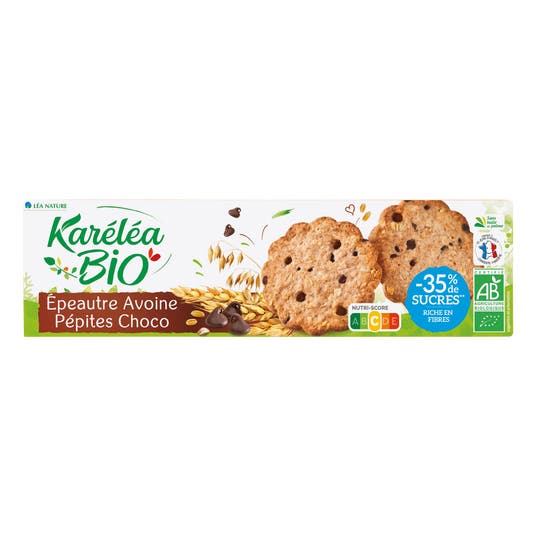 eau thermale jonzac Biscuits Épeautre Avoine pépites Bio réduits en sucres