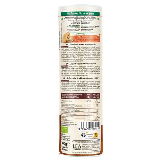 Eau Thermale Jonzac Biscuits Fourrés Au Chocolat - Bio