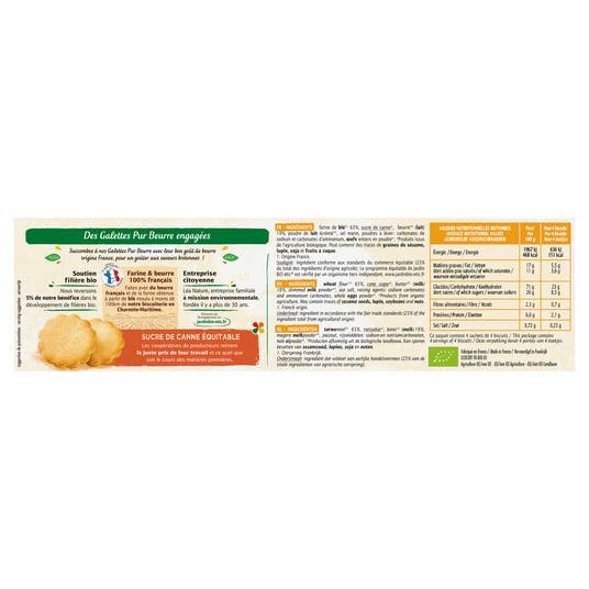 Eau Thermale Jonzac Biscuits Galettes Pur Beurre Bio Équitable