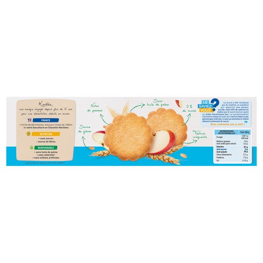 Eau Thermale Jonzac Biscuits Saveur Pomme Sans Sucres