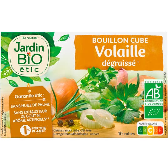Eau Thermale Jonzac Bouillon Cube Bio Volaille Dégraissé