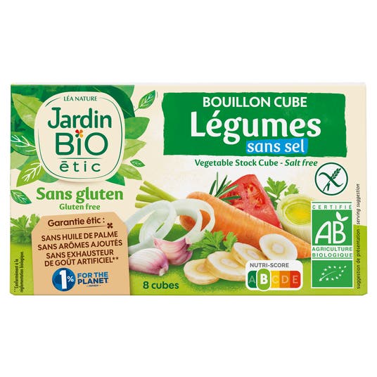 Eau Thermale Jonzac Bouillon Cube Légumes Sans Gluten - Bio