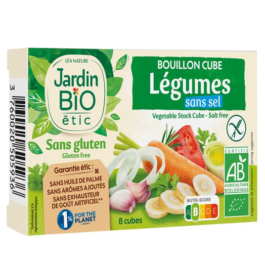 Eau Thermale Jonzac Bouillon Cube Légumes Sans Gluten - Bio