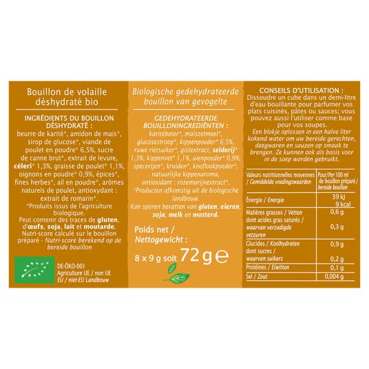 Eau Thermale Jonzac Bouillon Cube Volaille Bio Sans Sel