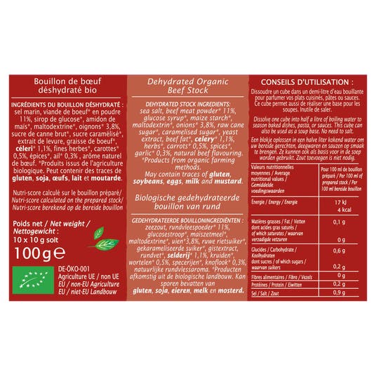 Eau Thermale Jonzac Bouillon De Cube Boeuf Bio Dégraissé