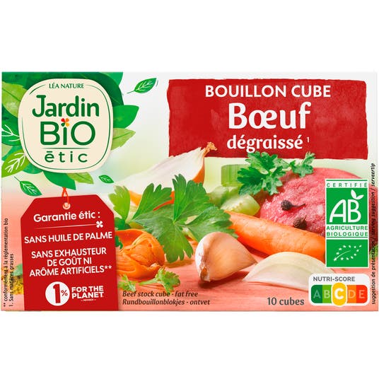 eau thermale jonzac Bouillon de cube boeuf bio dégraissé